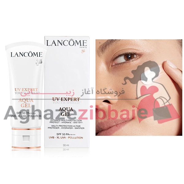 ژل ضد آفتاب بی رنگ لانکوم SPF50 مدل AQUA GEL